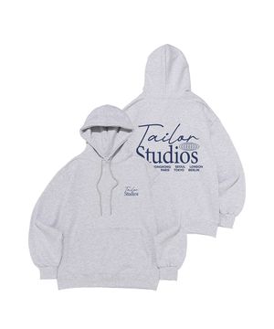 월드 시티 백포인트 후드티 (화이트멜란지)