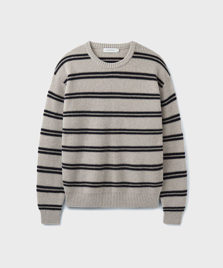 HARBOR STRIPE KNIT [PEBBLE BEIGE]