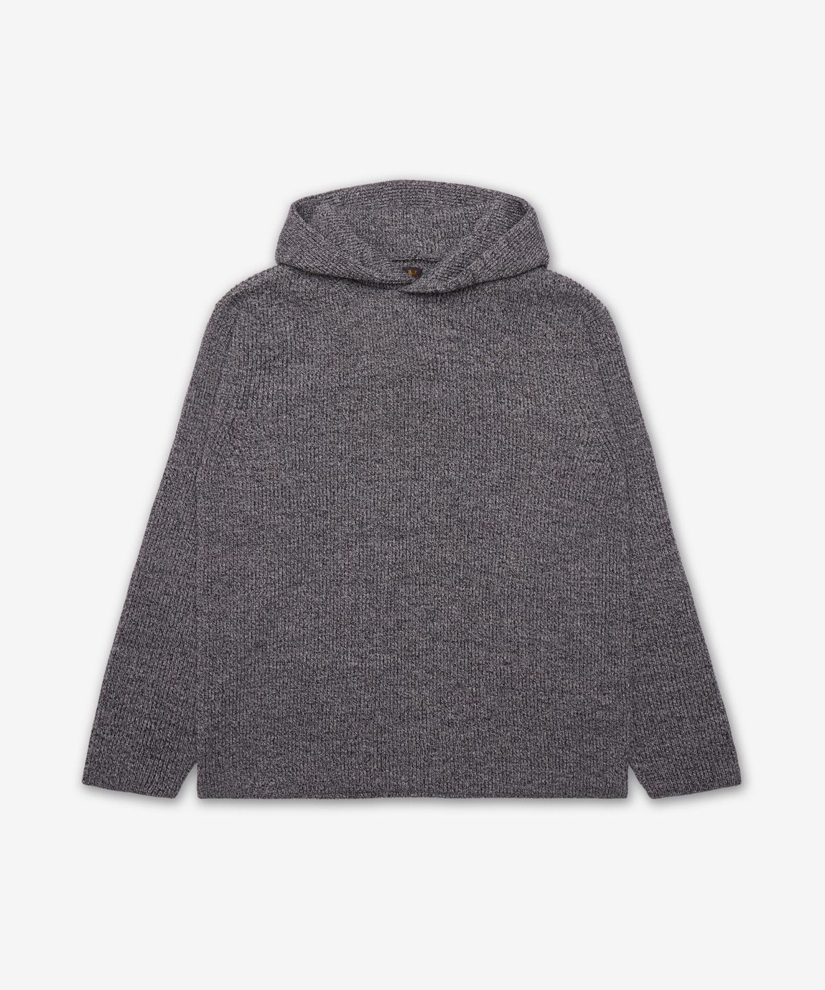바토너(BATONER) 솔리드 울 니트 후드 - 아이보리:블랙 / BN-25AW-15IVORY×BLACK