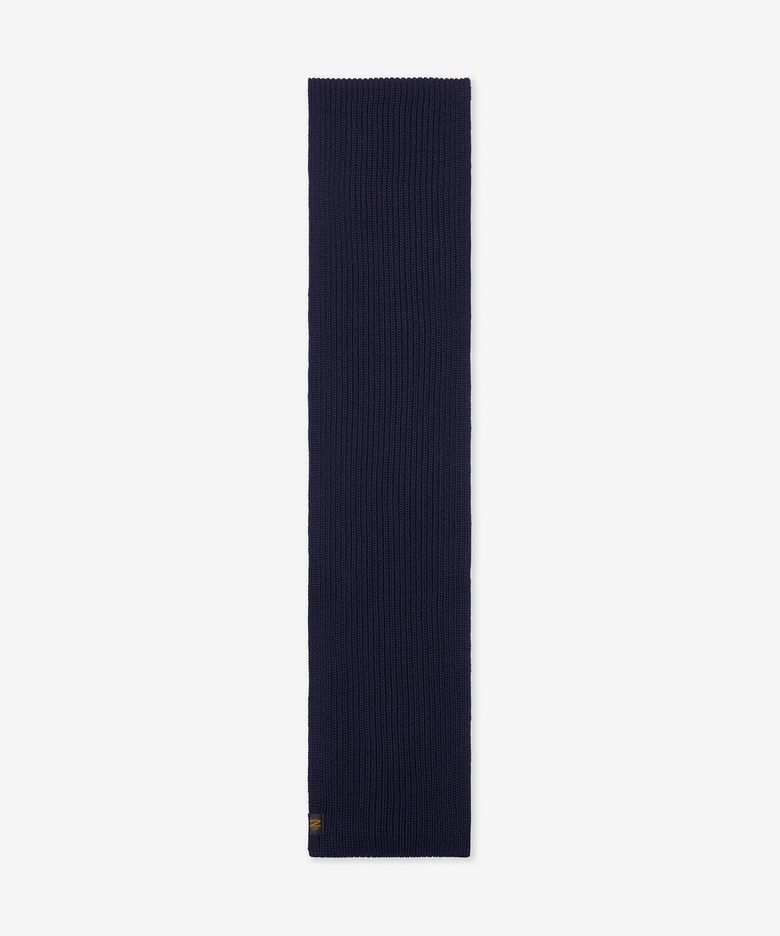 솔리드 울 RIB 니트 머플러 - 네이비 / BN-25AW-40NAVY