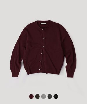 [2PACK] 미니멀 크롭 라운드 가디건 (woman)