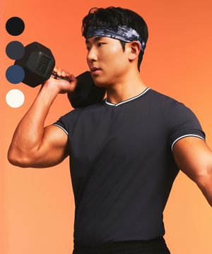 드라이액트 머슬핏 넥포인트 숏슬리브 (4color)