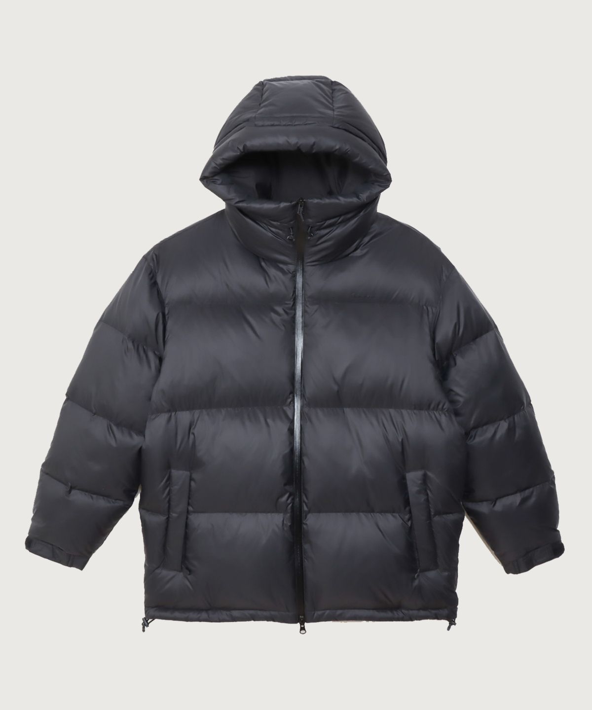 챔피온(CHAMPION) [Black Edition] 후드 푸퍼 다운 재킷 Off Black