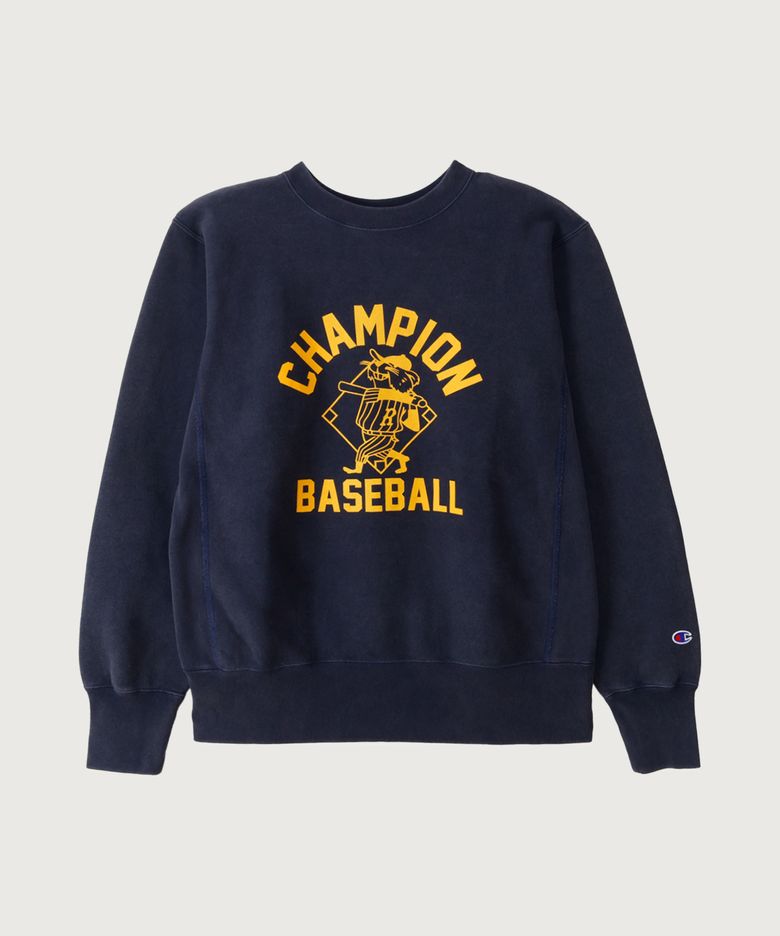 리버스위브 BASEBALL 레귤러핏 기모 스웨트셔츠 Midnight Blue