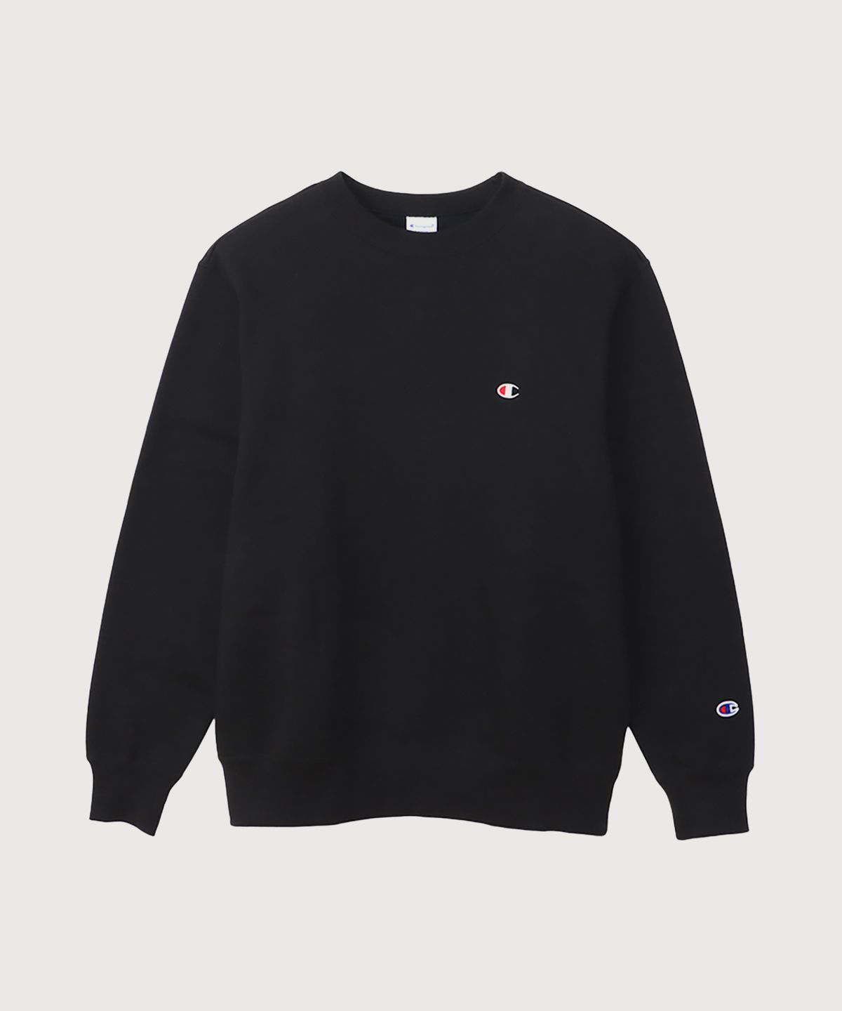 챔피온(CHAMPION) C로고 레귤러핏 크루넥 스웨트셔츠 Black