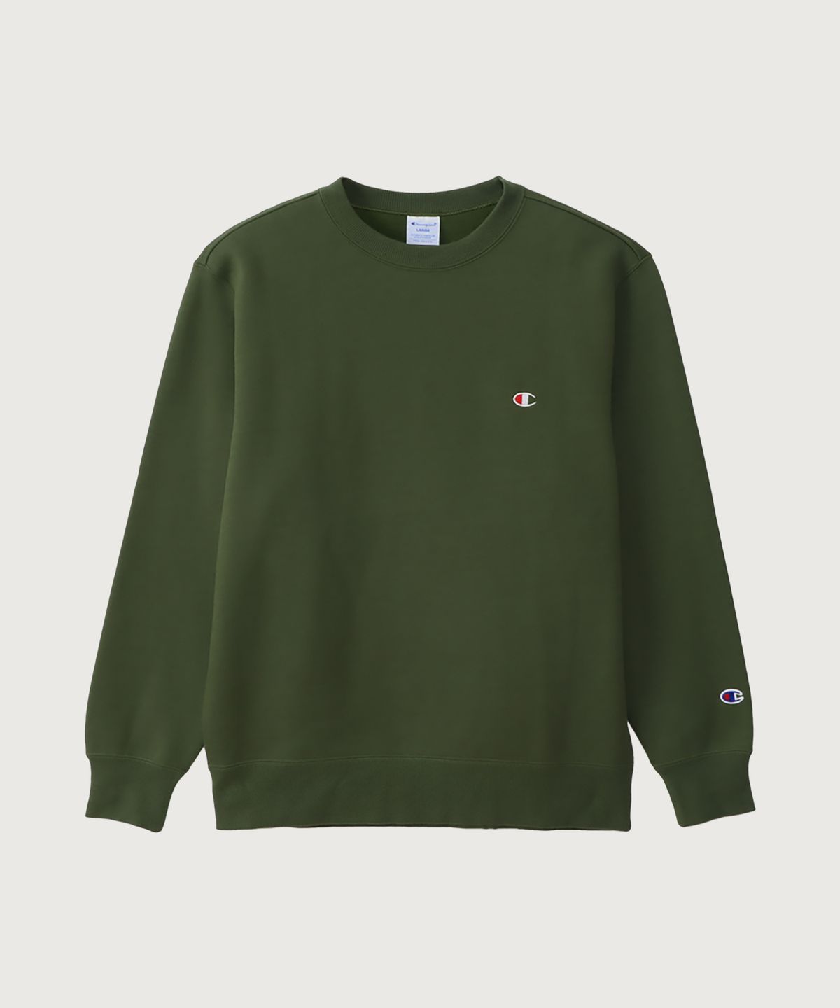 챔피온(CHAMPION) C로고 레귤러핏 크루넥 스웨트셔츠 Olive