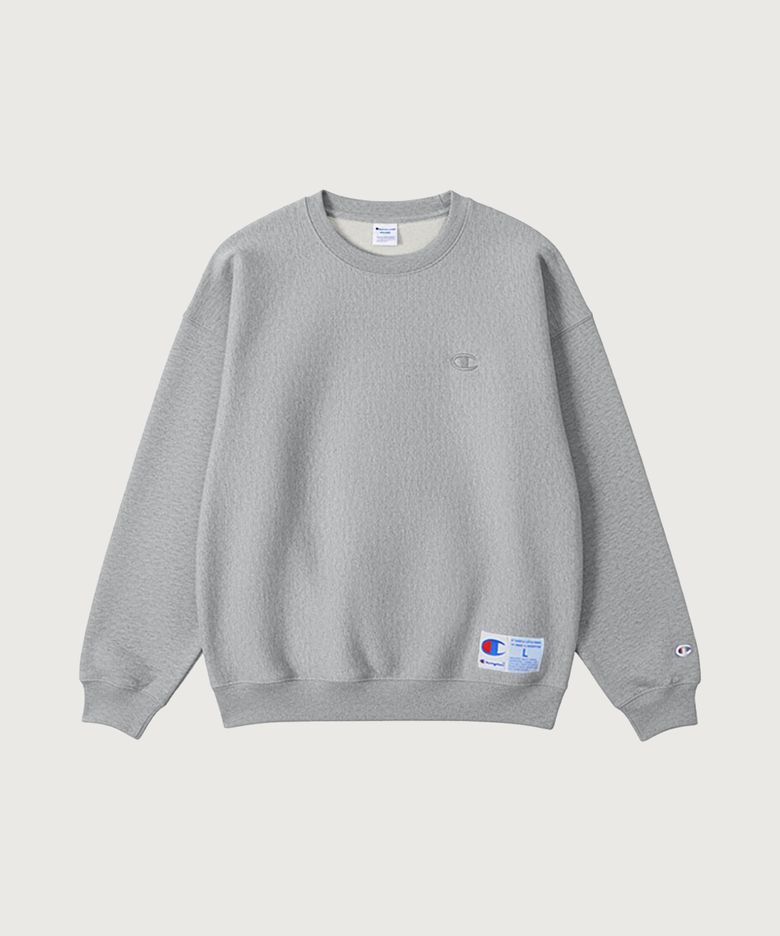 C로고 오버핏 조그택 스웨트셔츠 Oxford Grey
