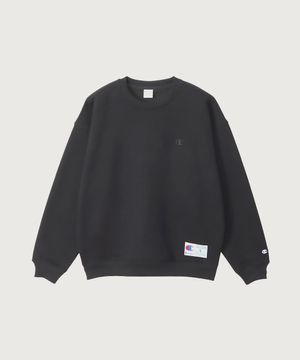 C로고 오버핏 조그택 스웨트셔츠 Black