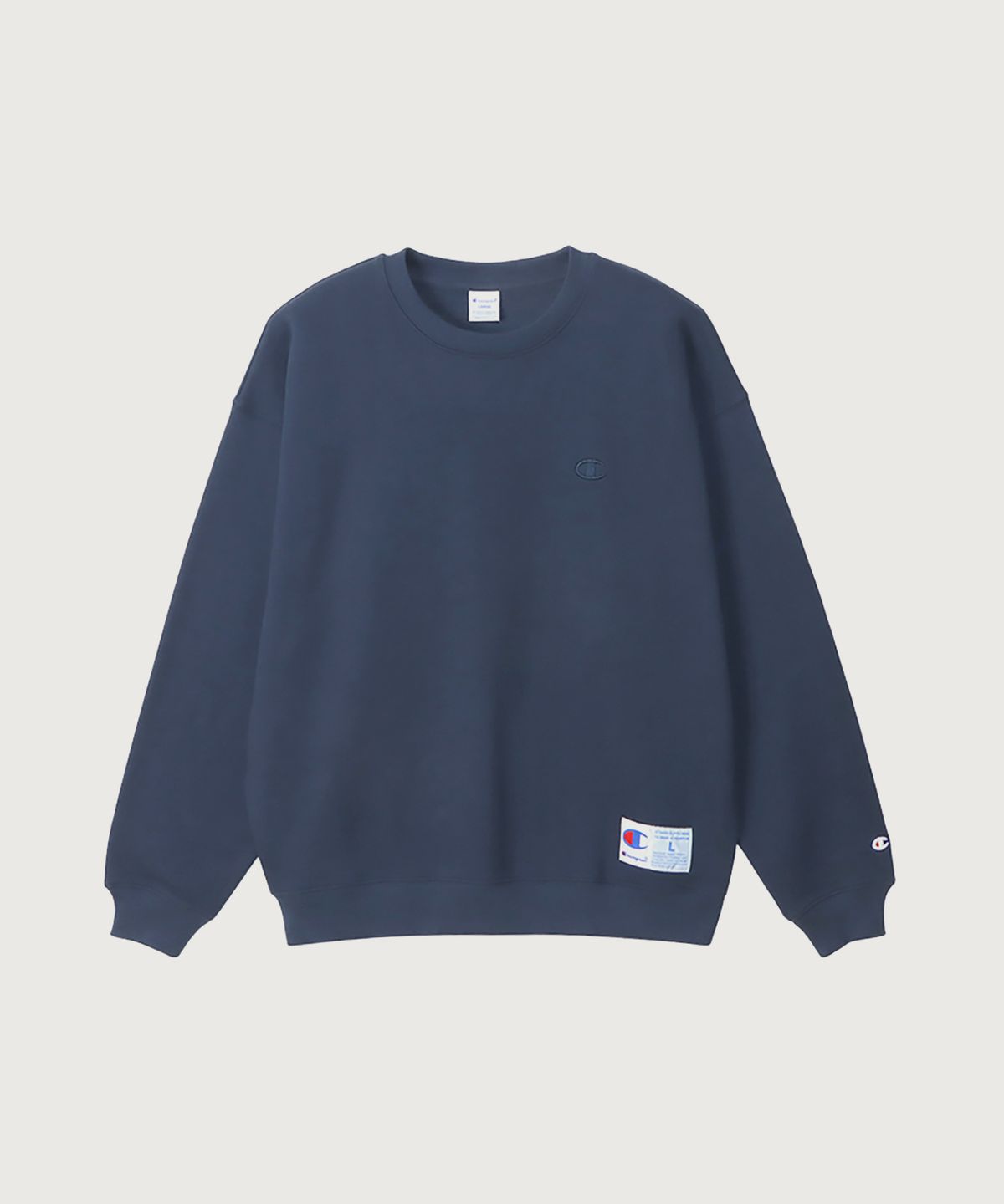 챔피온(CHAMPION) C로고 오버핏 조그택 스웨트셔츠 Navy