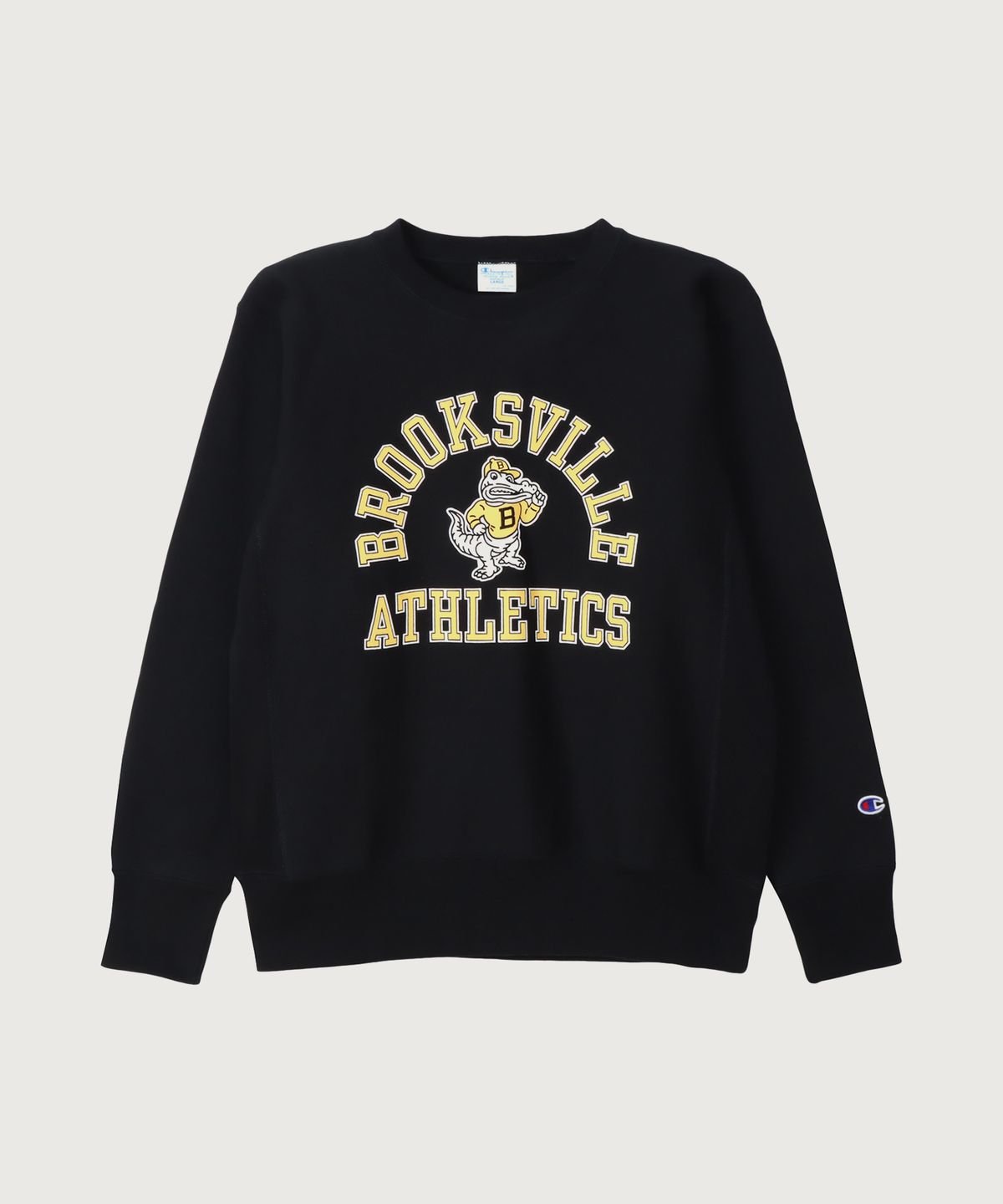 챔피온(CHAMPION) 리버스위브 블루택 루즈핏 시티 스웨트셔츠 Black