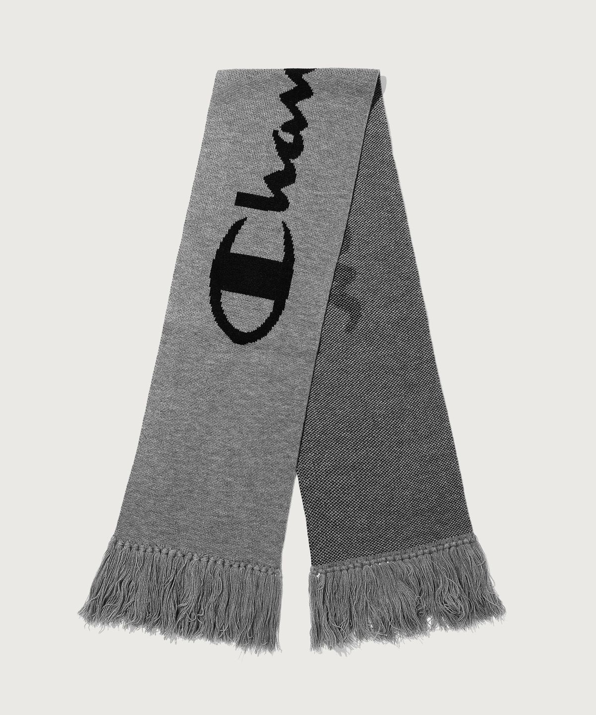 챔피온(CHAMPION) 빅 로고 니트 머플러 Grey