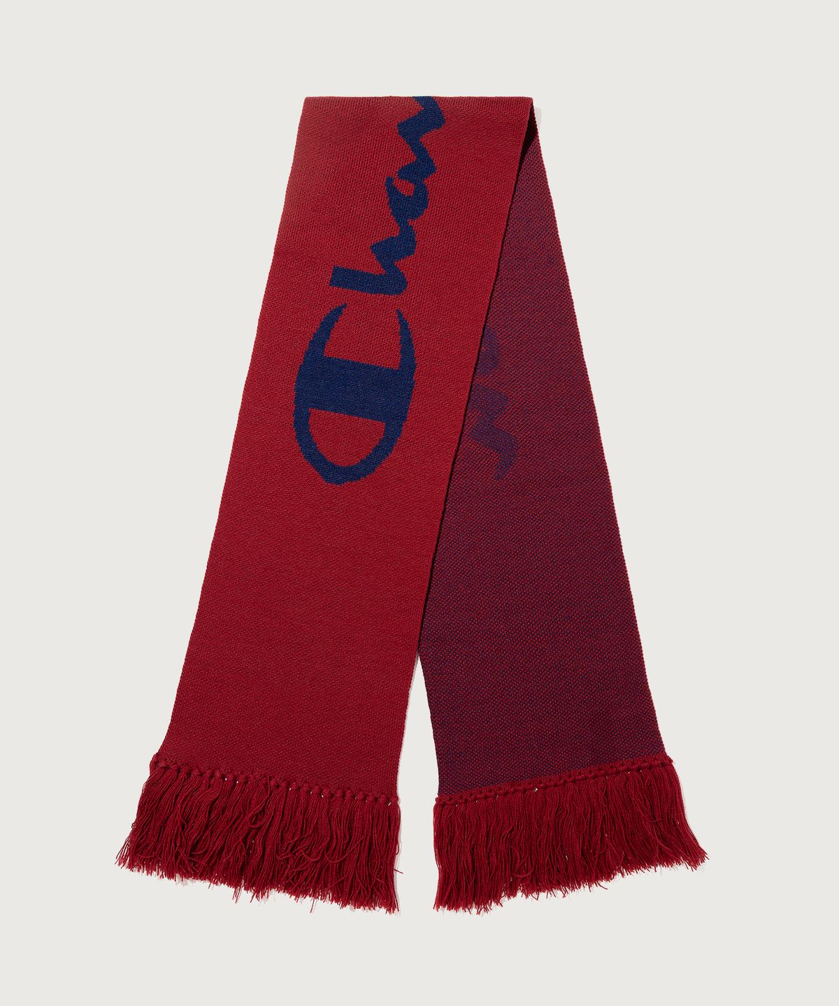 챔피온(CHAMPION) 빅 로고 니트 머플러 Burgundy