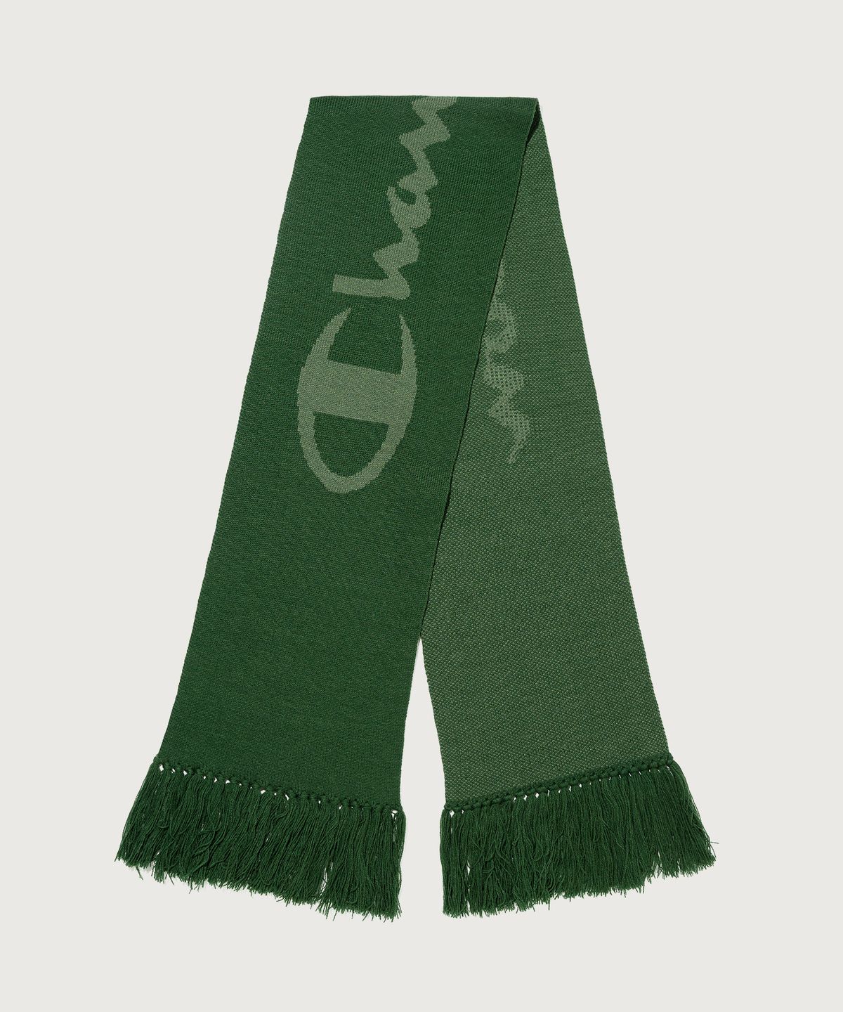 챔피온(CHAMPION) 빅 로고 니트 머플러 Dark Green