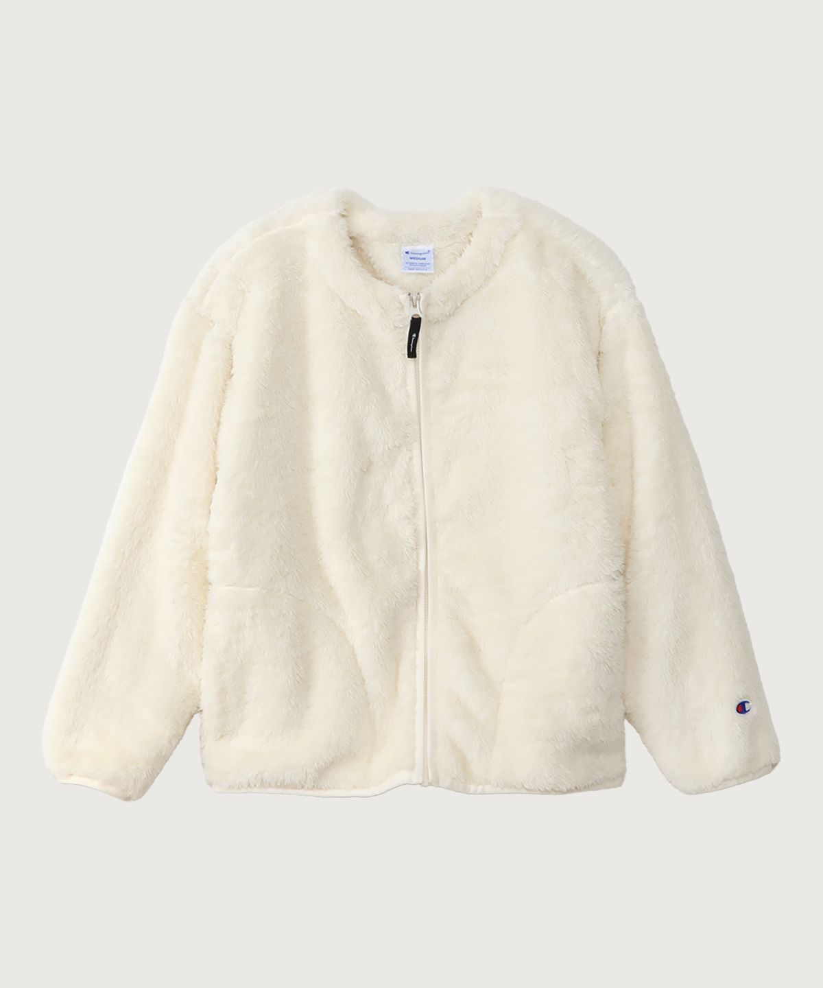 챔피온(CHAMPION) 여성 플리스 집업 재킷 Off White