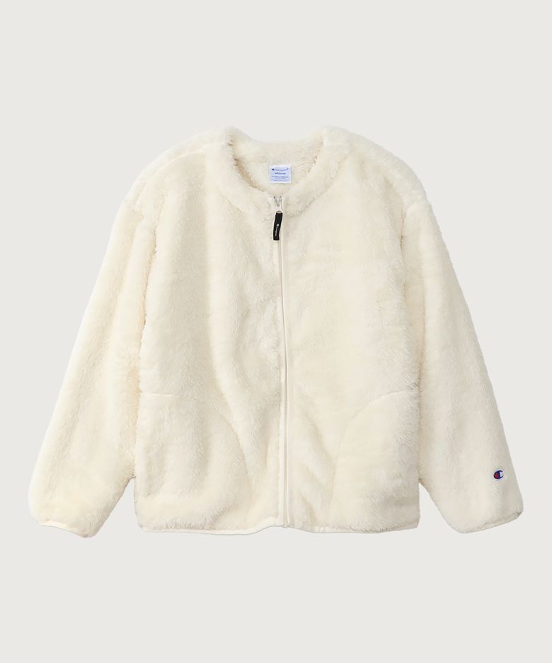 여성 플리스 집업 재킷 Off White
