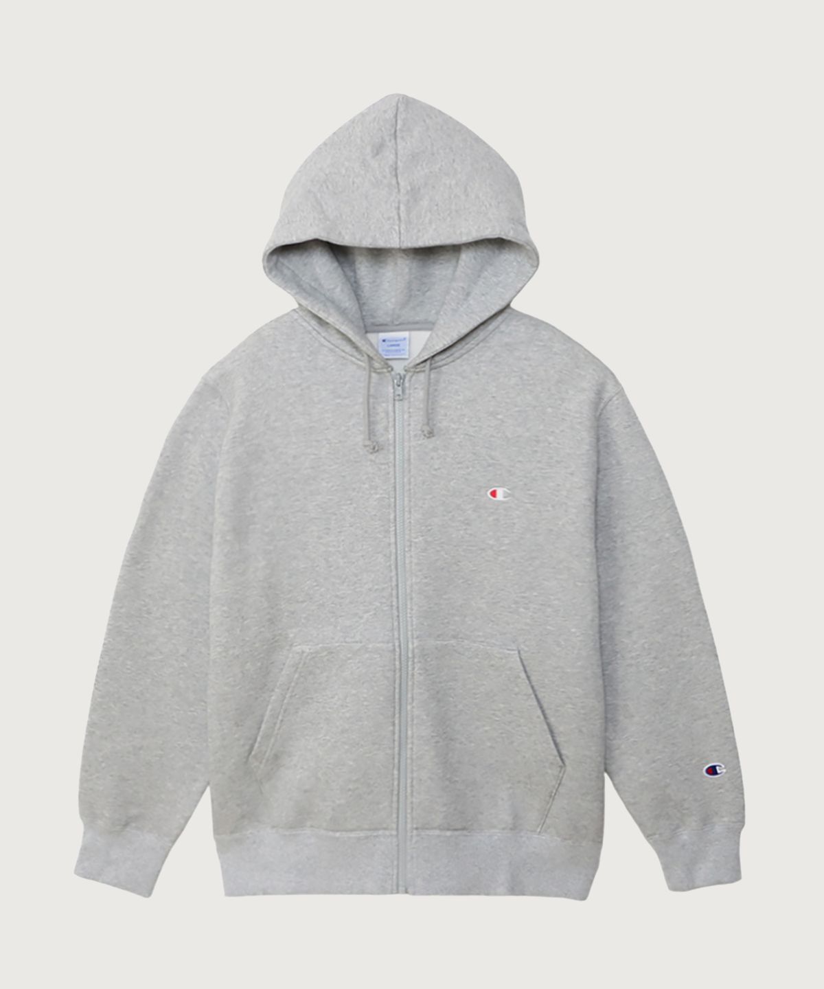 챔피온(CHAMPION) C로고 레귤러핏 후드 집업 Oxford Grey