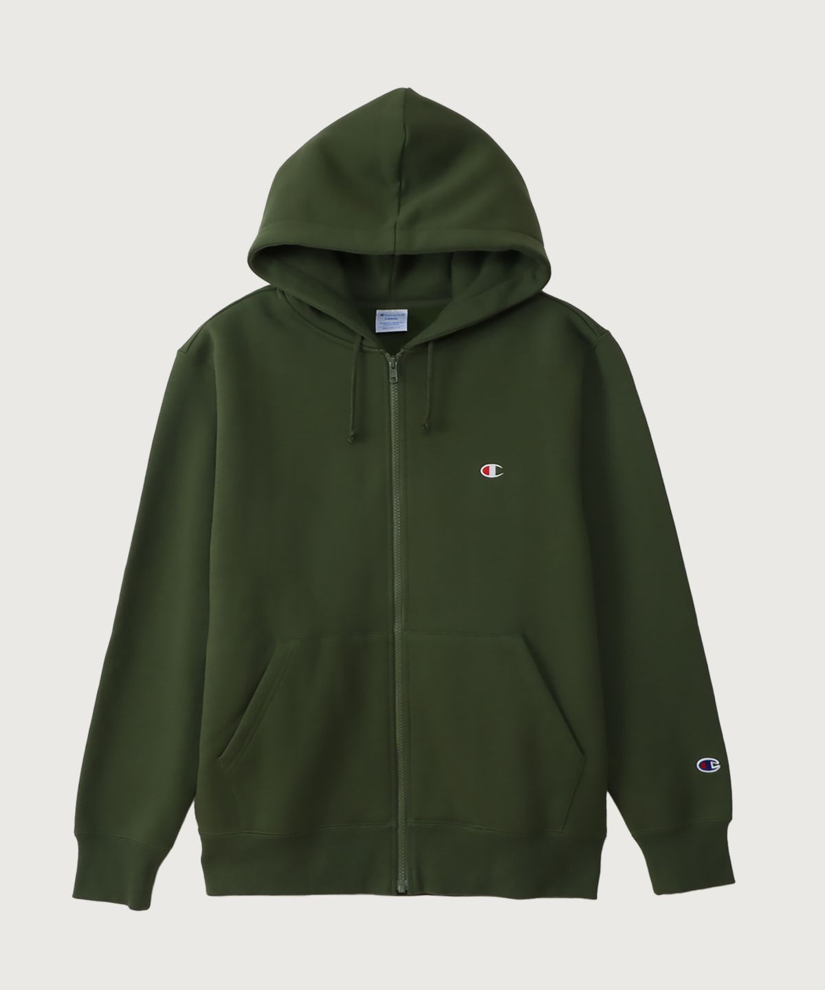 챔피온(CHAMPION) C로고 레귤러핏 후드 집업 Olive