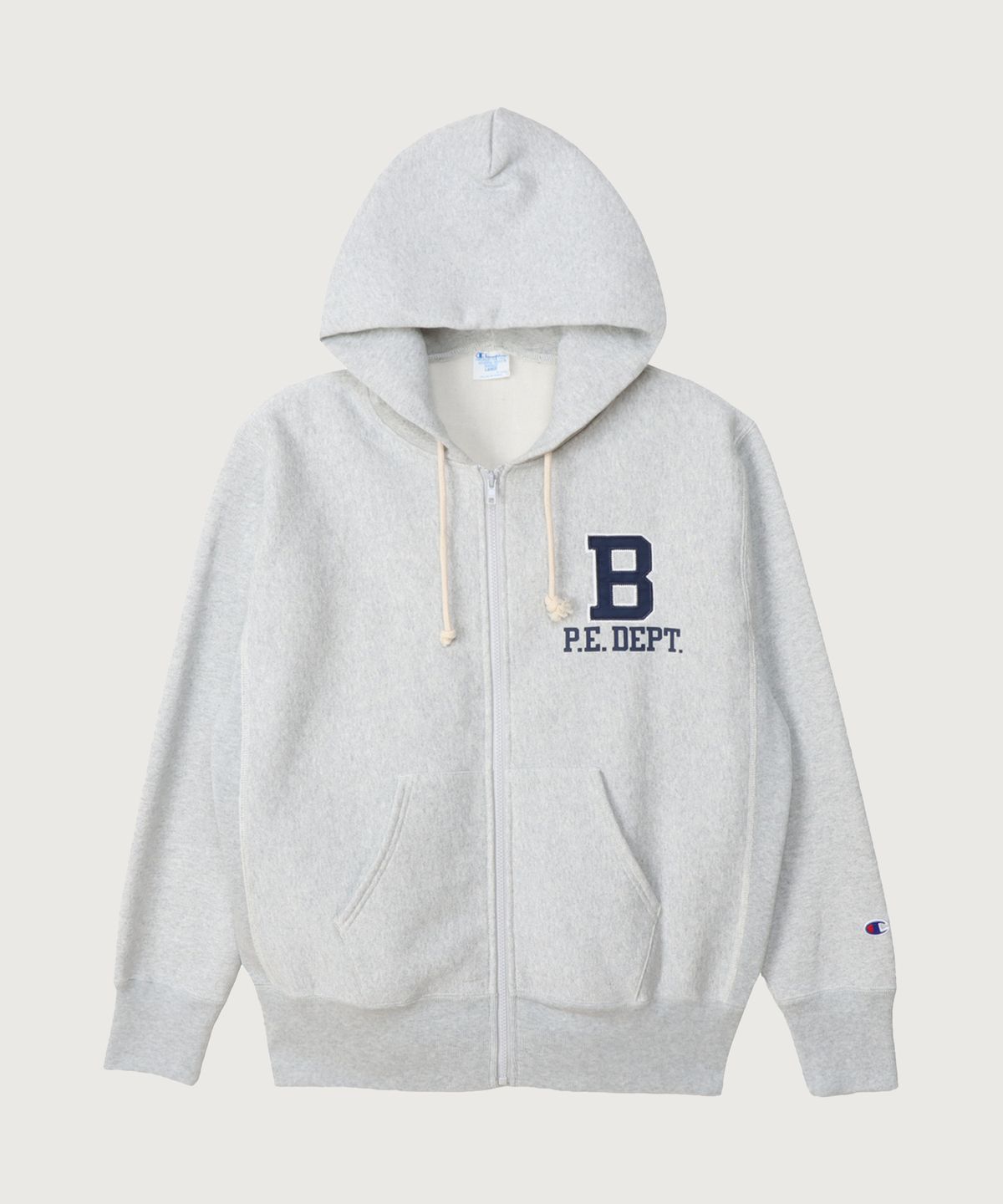 챔피온(CHAMPION) 리버스위브 블루택 루즈핏 시티 후드 집업 Silver Grey