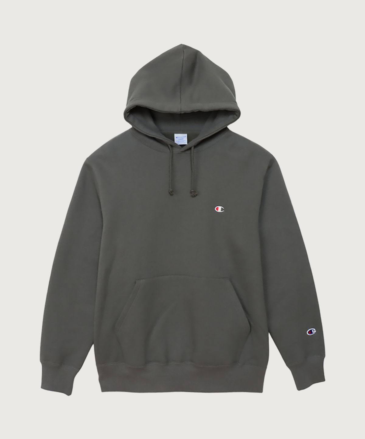챔피온(CHAMPION) C로고 레귤러핏 후드 티셔츠 Dark Grey