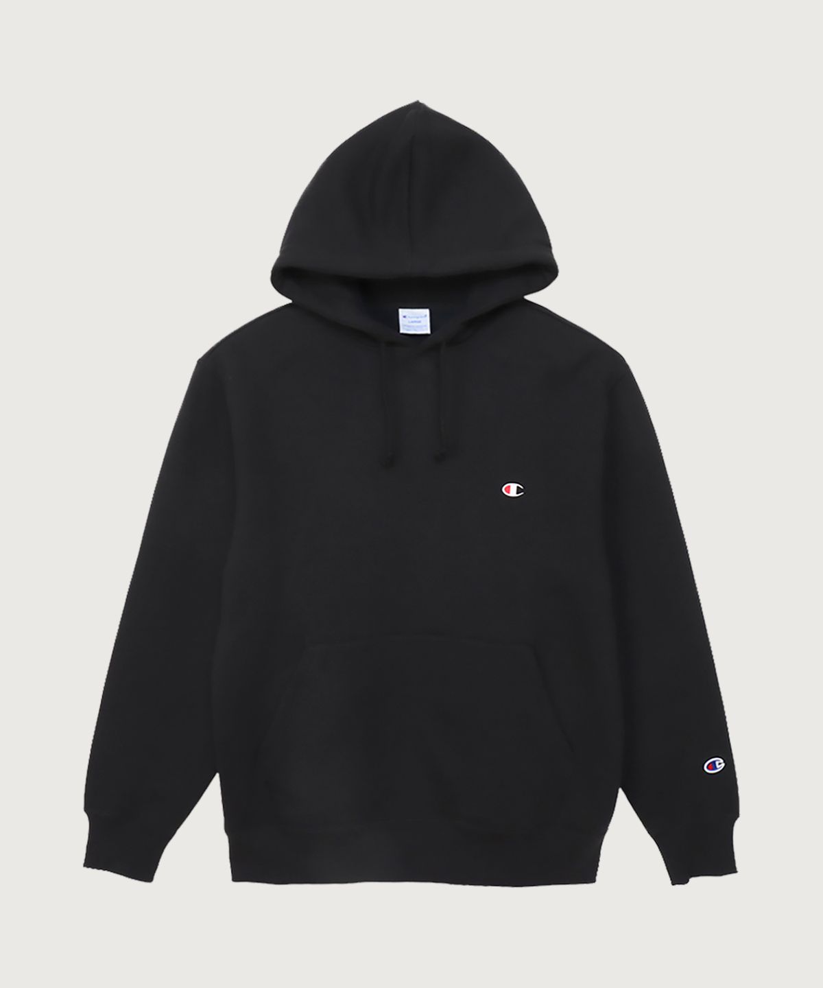 챔피온(CHAMPION) C로고 레귤러핏 후드 티셔츠 Black