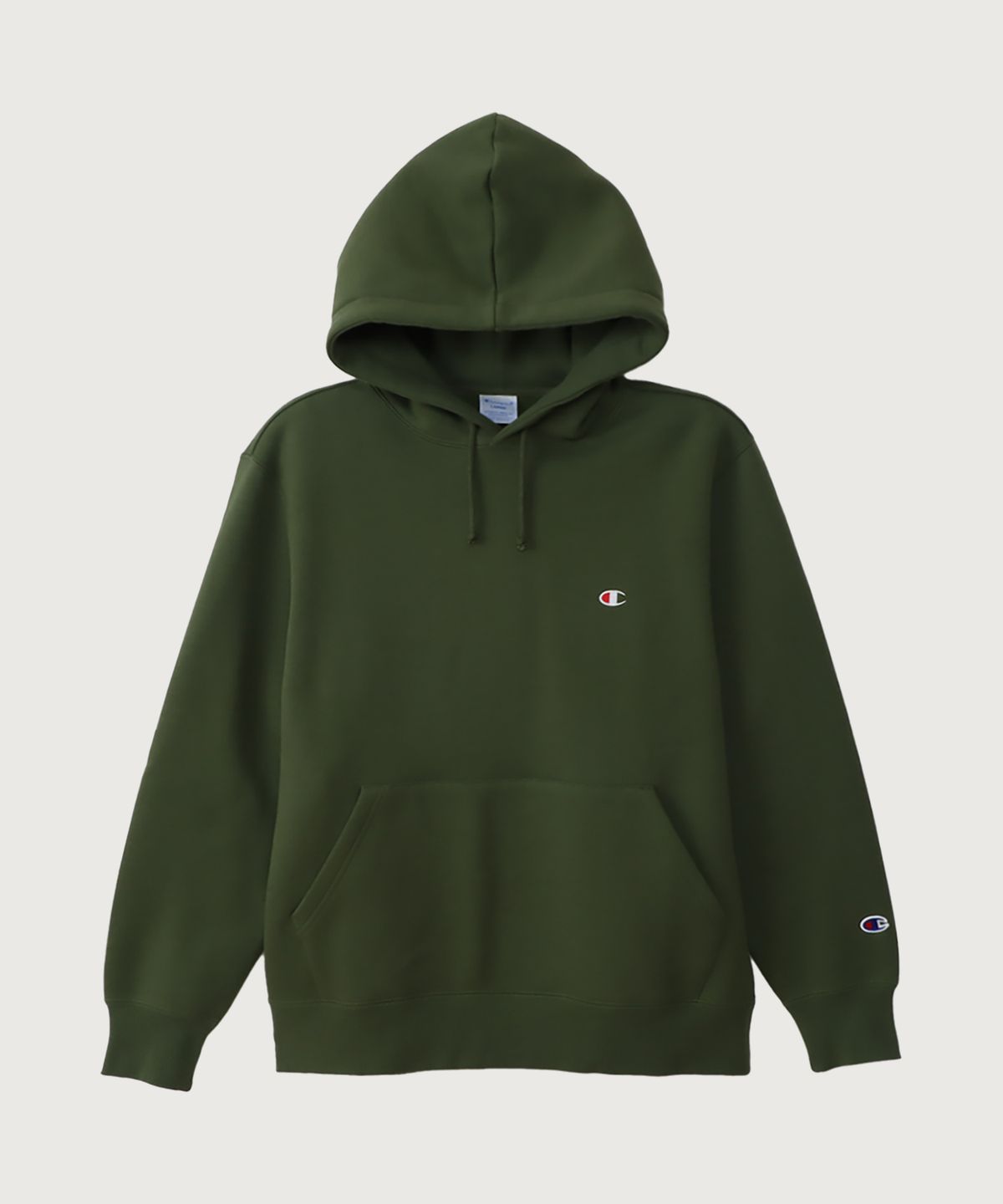챔피온(CHAMPION) C로고 레귤러핏 후드 티셔츠 Olive
