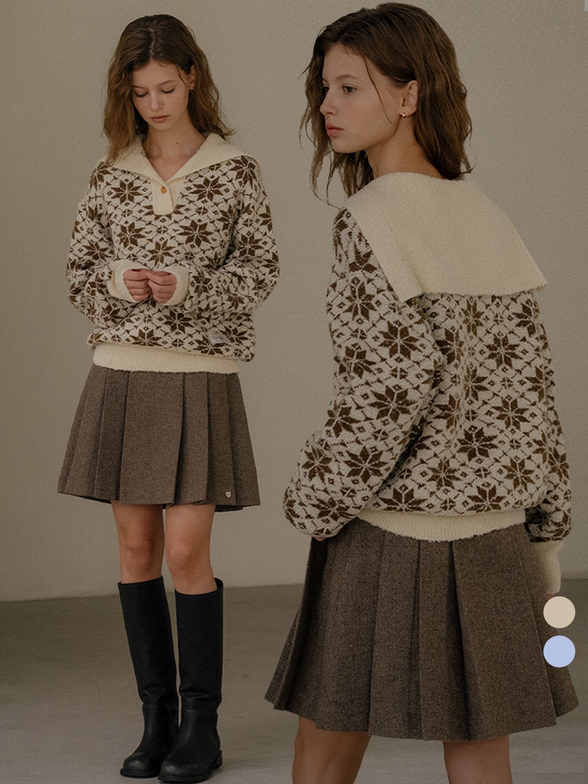 틸아이다이(TILL I DIE) Frozen sailor collar knit [TIWT02SW01]_2color