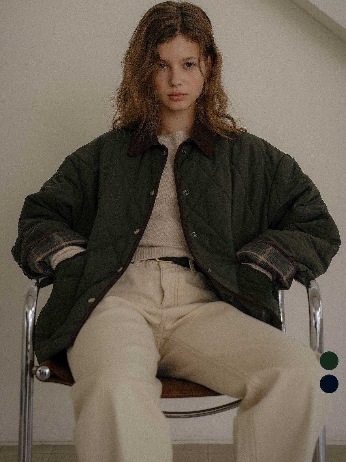 틸아이다이(TILL I DIE) Classic collar point quilting jumper [TIWT02JP02]_2color