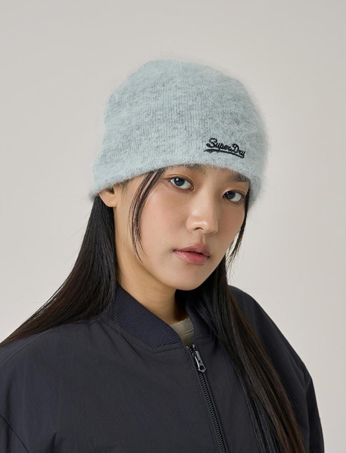 슈퍼드라이(SUPERDRY) W 앙고라 비니 라이트그레이