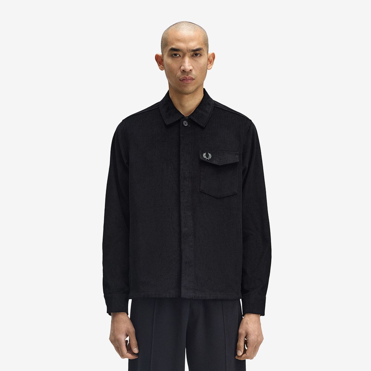 프레드페리(FRED PERRY) [Sharp] 코듀로이 오버셔츠 - 블랙 AFPM2531717-102