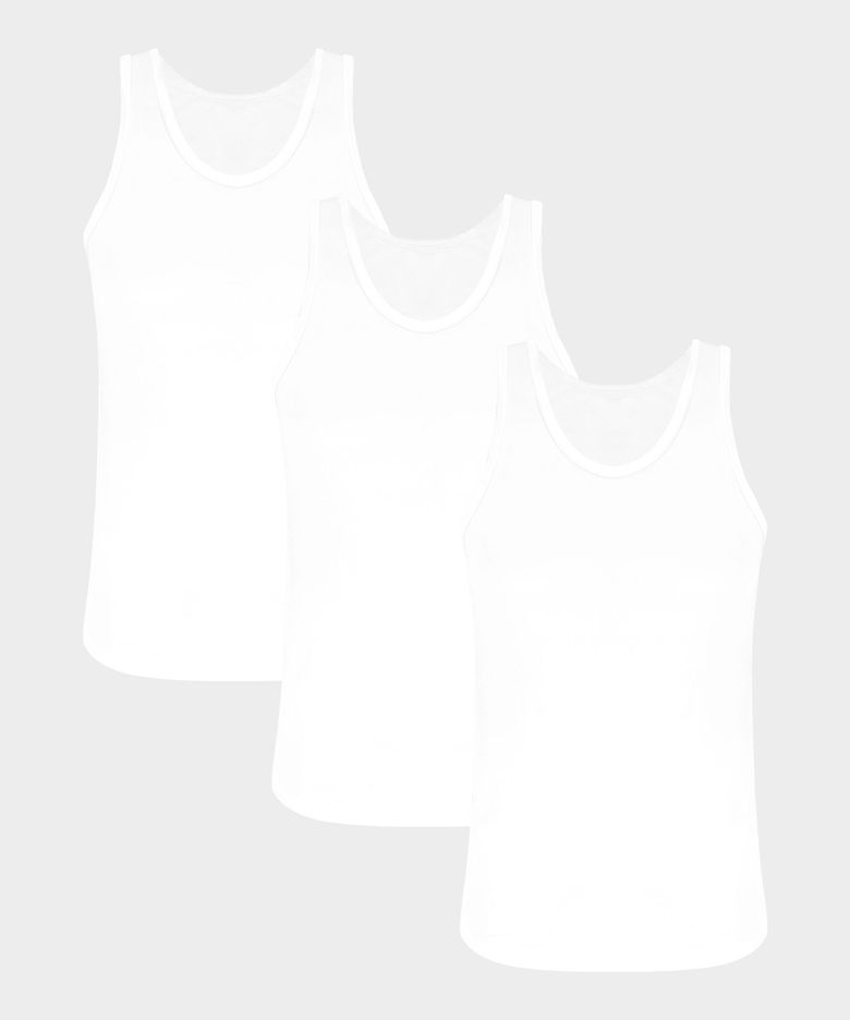 [3PACK]T_ 코지 화이트 슬리브리스