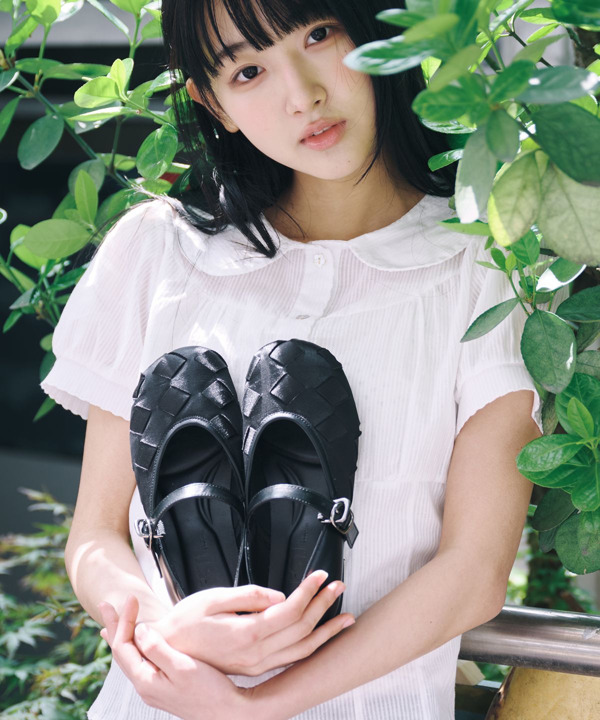 세스띠(CESTI) 소프트 체커 메리제인 플랫 (BLACK)