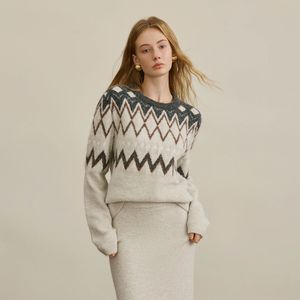 YY_Fair Isle casual knitted top