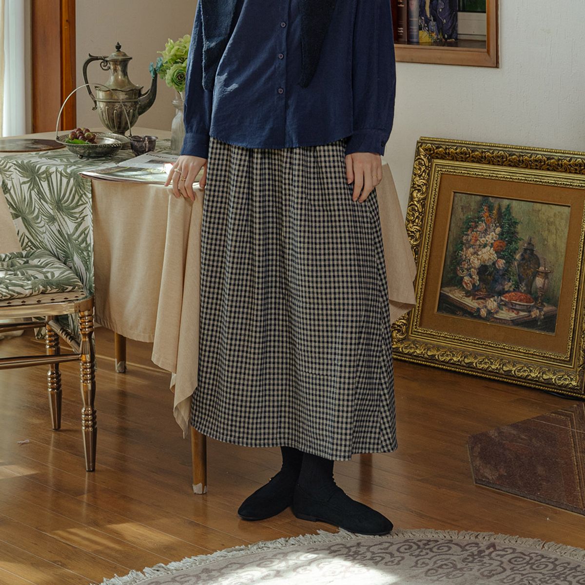 프라우드 마리(PROUD MARY) PM_Classic plaid autumn skirt_GRAY