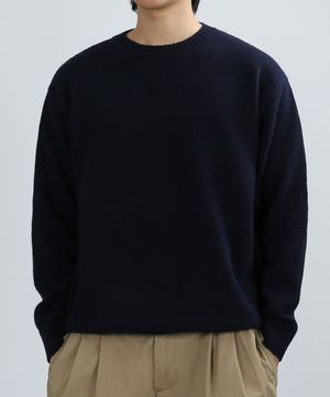 MAISON WOOL ROUND KNIT (NAVY)