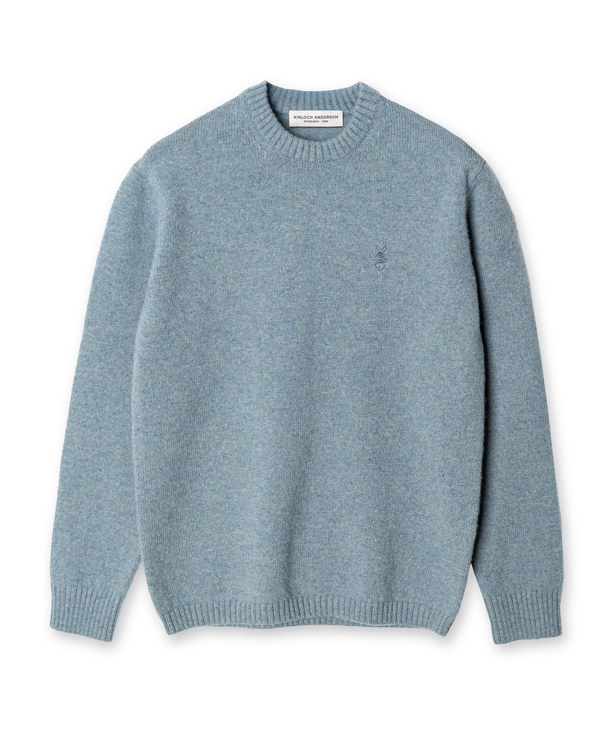 에든버러클럽(EDINBURGH CLUB) SHETLAND WOOL FISH KNIT (BLUE)