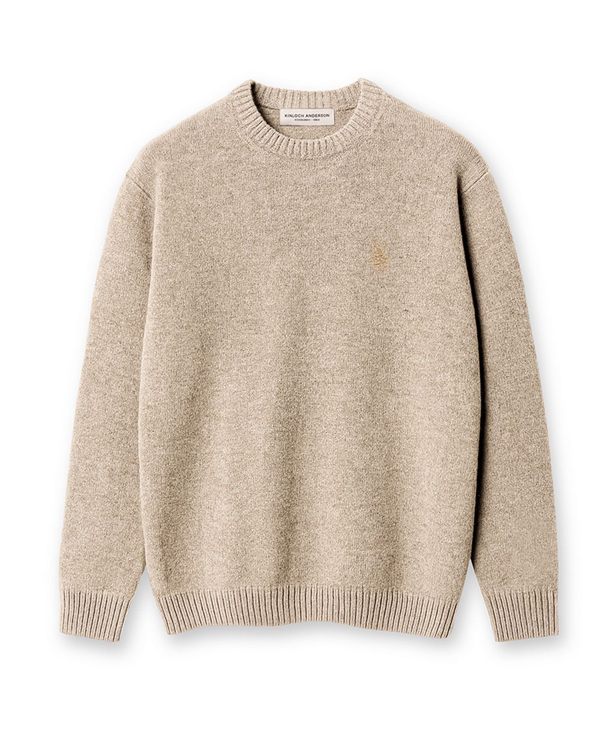 에든버러클럽(EDINBURGH CLUB) SHETLAND WOOL FISH KNIT (BEIGE)