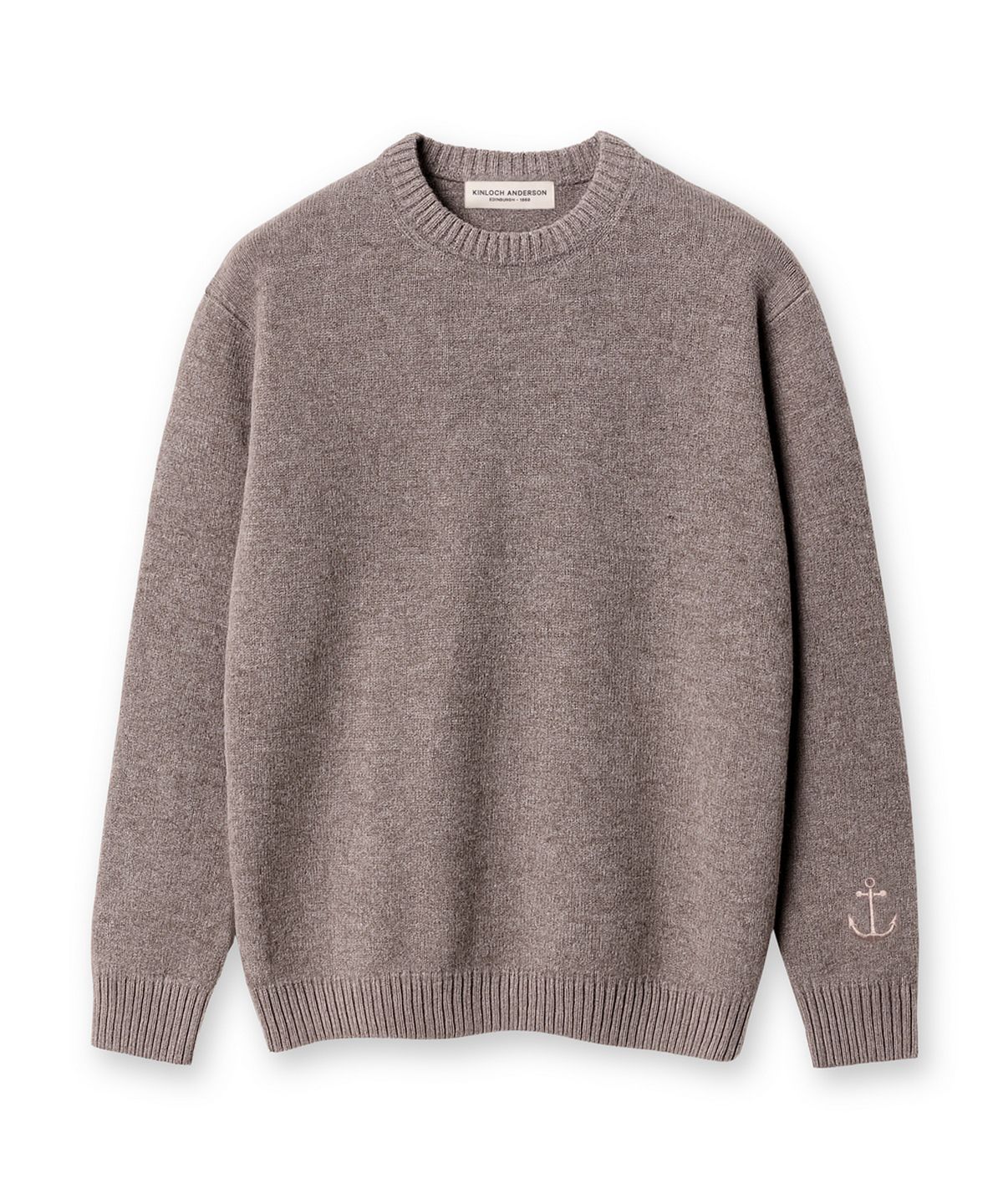 에든버러클럽(EDINBURGH CLUB) SHETLAND WOOL ANCHOR KNIT (GREY)