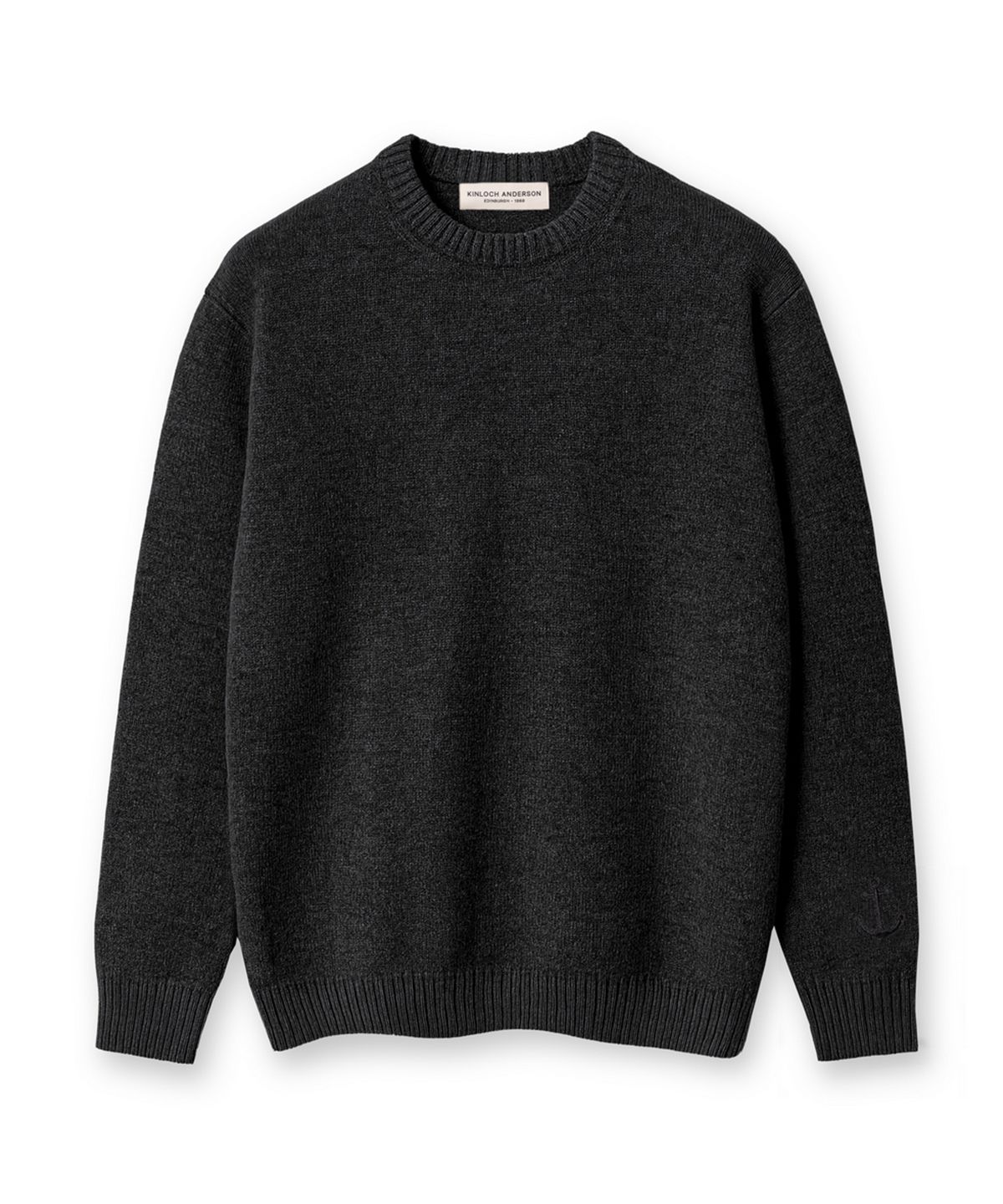 에든버러클럽(EDINBURGH CLUB) SHETLAND WOOL ANCHOR KNIT (CHARCOAL)