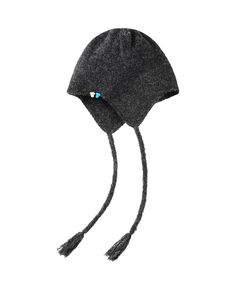 EAR FLAP HAT - CHARCOAL
