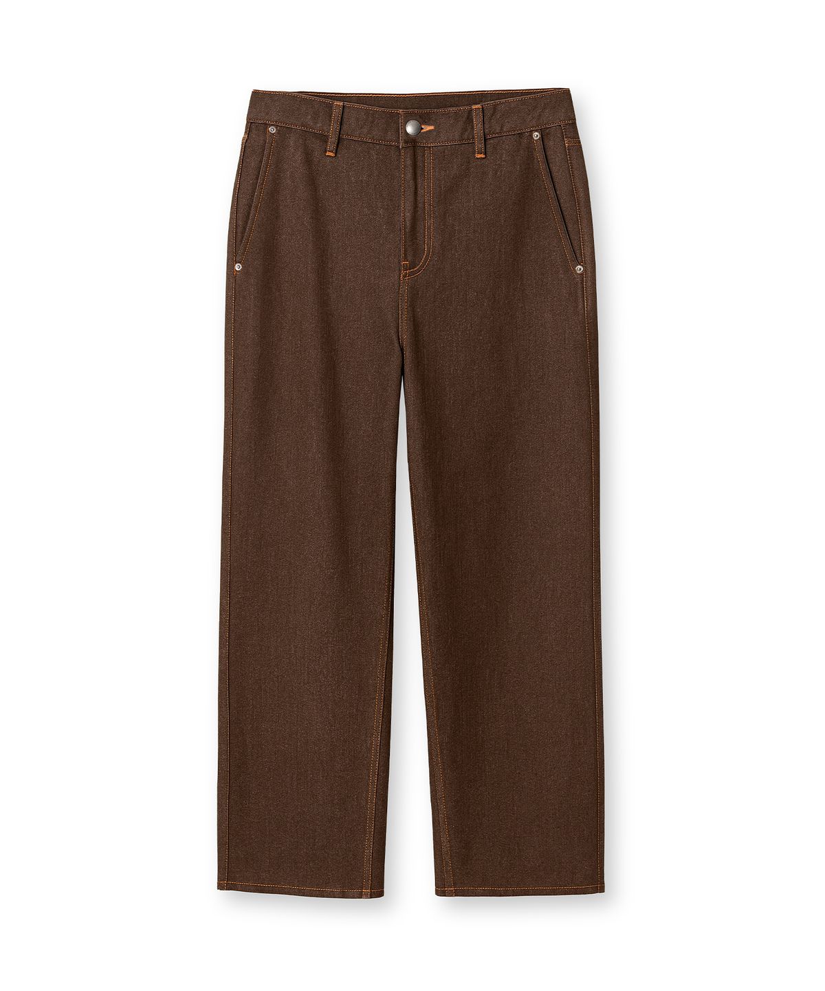 에든버러클럽(EDINBURGH CLUB) WIDE FIT DENIM PANTS (BROWN)