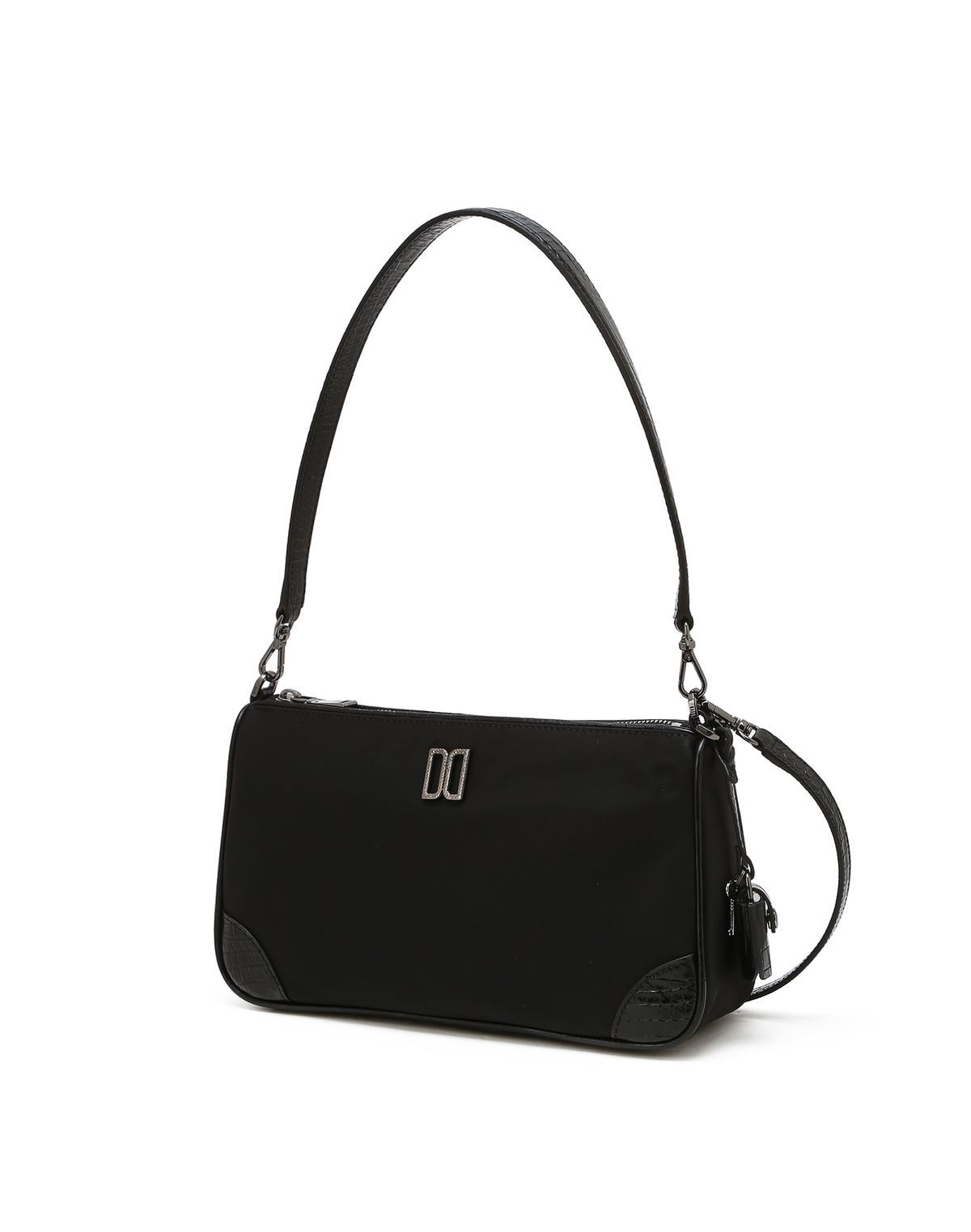 닥스 여성 액세서리(DAKS WOMENS ACCESSORIES) 블랙 DD로고 나일론 숄더백 DCBA6E055BK