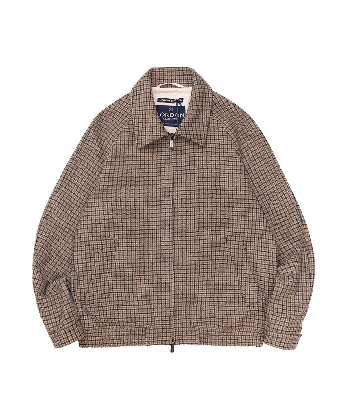런던트레디션(LONDONTRADITION) Collar Wool Blouson - Navy Check 432