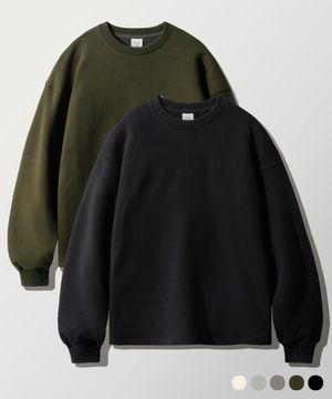 [2PACK] 플랫 롱슬리브 맨투맨 KJMT1541