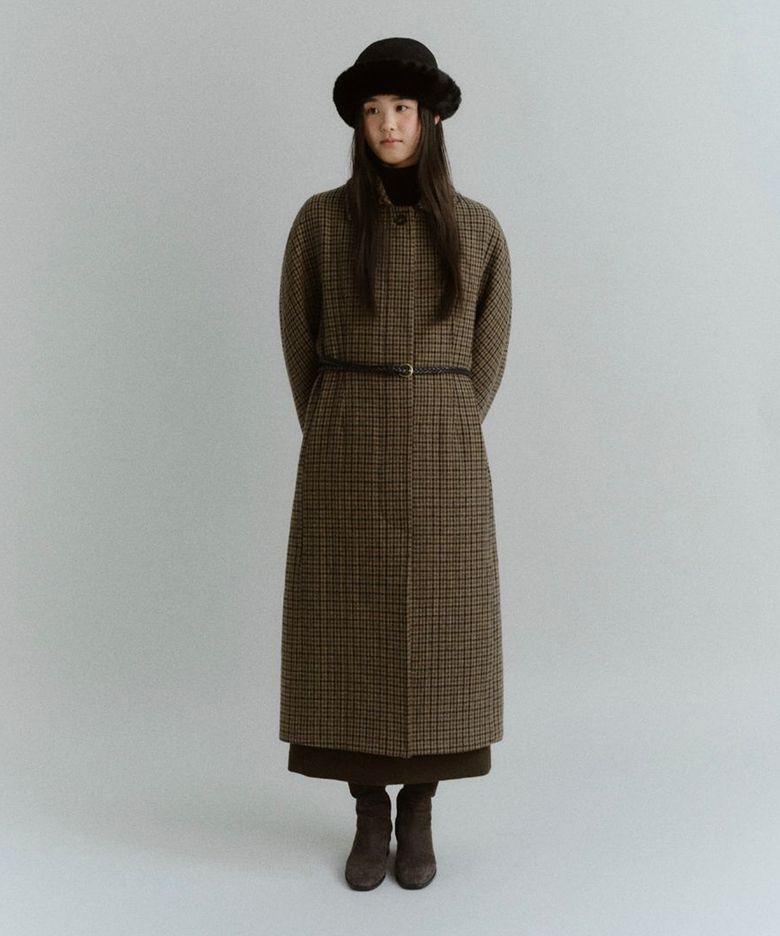BERN CHECK COAT (BROWN CHECK)