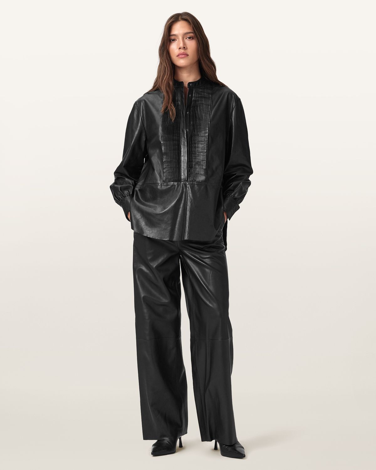 올세인츠(ALLSAINTS) 애쉬 레더 트라우저 W028TD-5