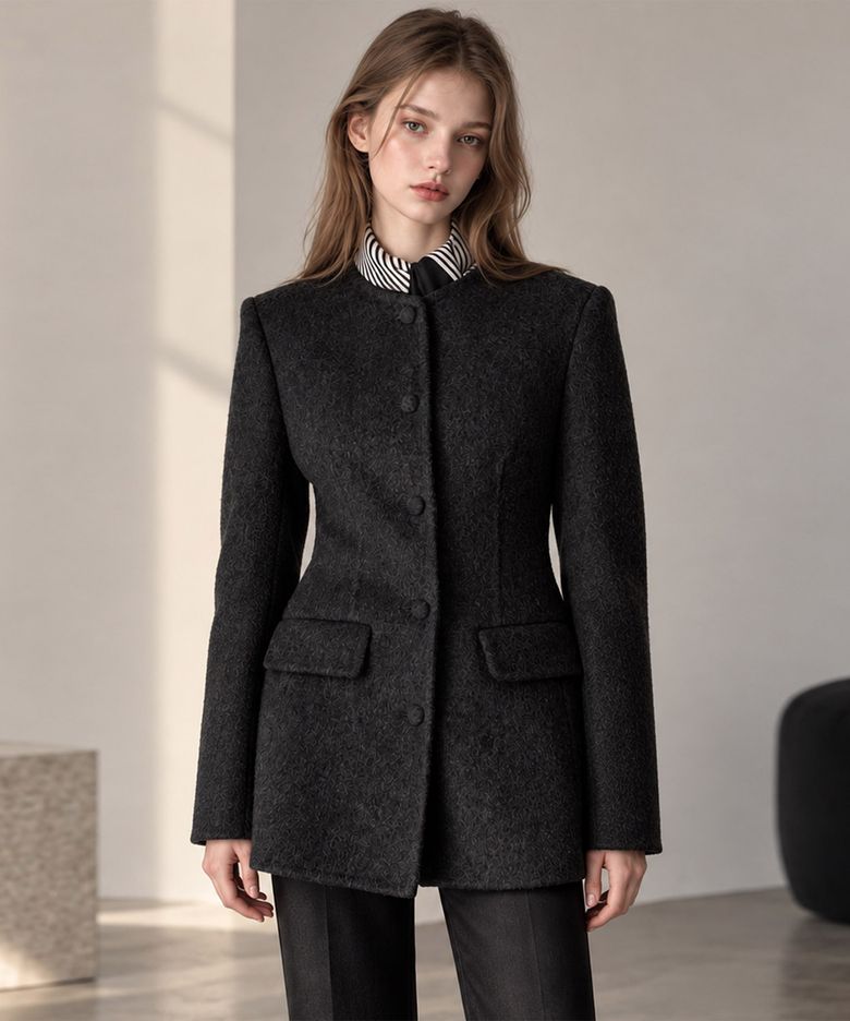 Handmade Wool Round Half Coat