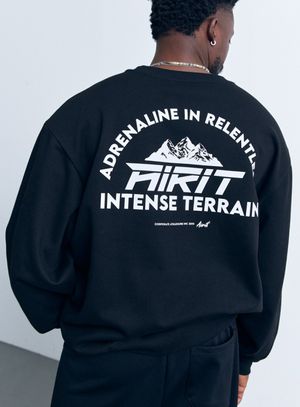 소프트웜 백크로님 스웨트셔츠 AM1199 BK