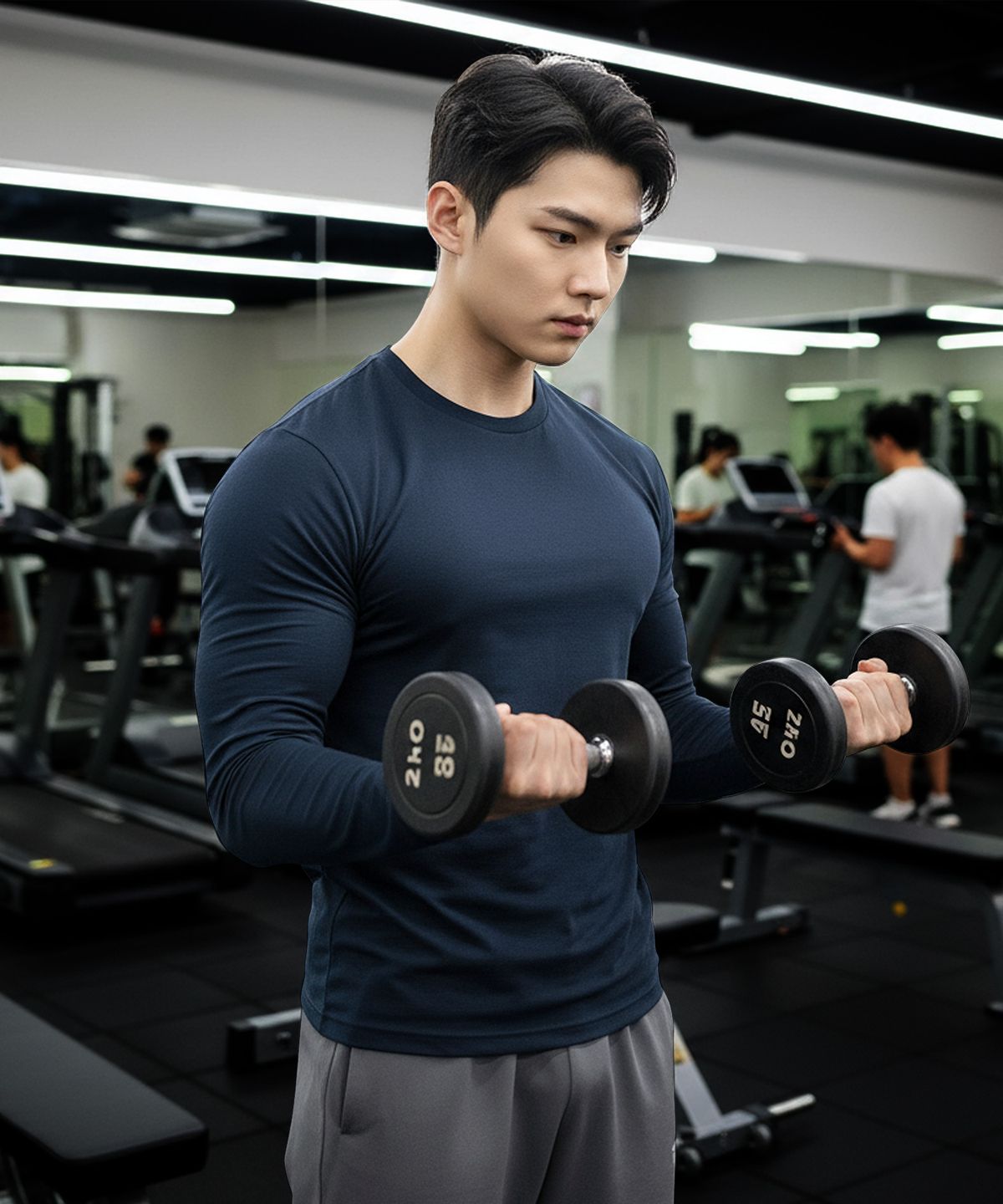 맥블랙스포츠(MACBLACKSPORTS) [3PACK]드라이 라운드 긴팔티셔츠 MTC-111_3컬러1세트