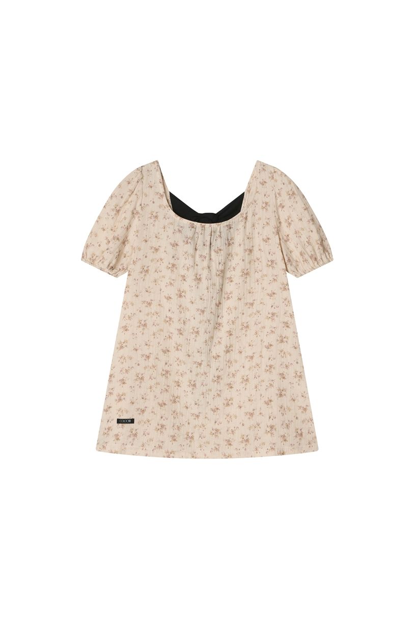 トップス COLOCYNTH Black Tie Blouse VintageFlower 콜로신스(COLOCYNTH) Black Tie Blouse Vintage Flower - 사이즈