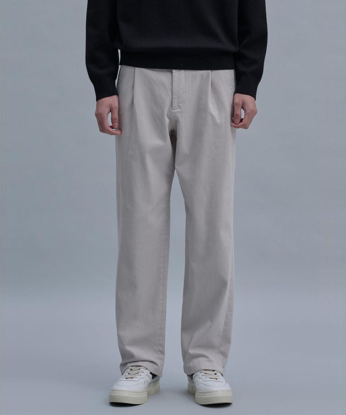 시프트지(SHIFT.G) Semi Wide Brushed Cotton Pants  Ivory